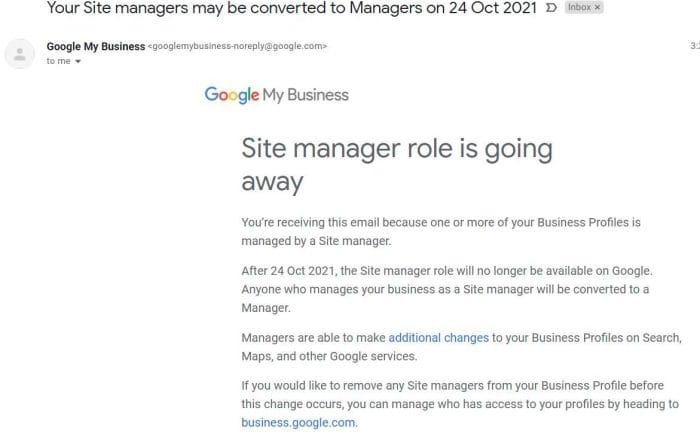 Governação GMB: adeus ao gestor do sítio! - função de gestor do site - Ereputação empresarial - Google My Business